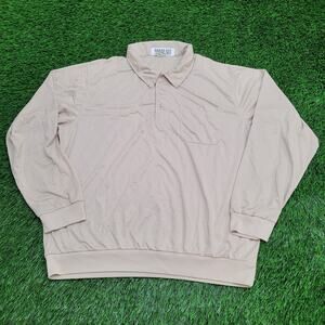 Vintage 90s Haband Textured Sweatshirt XL 24x26 Beige Blank Preppy